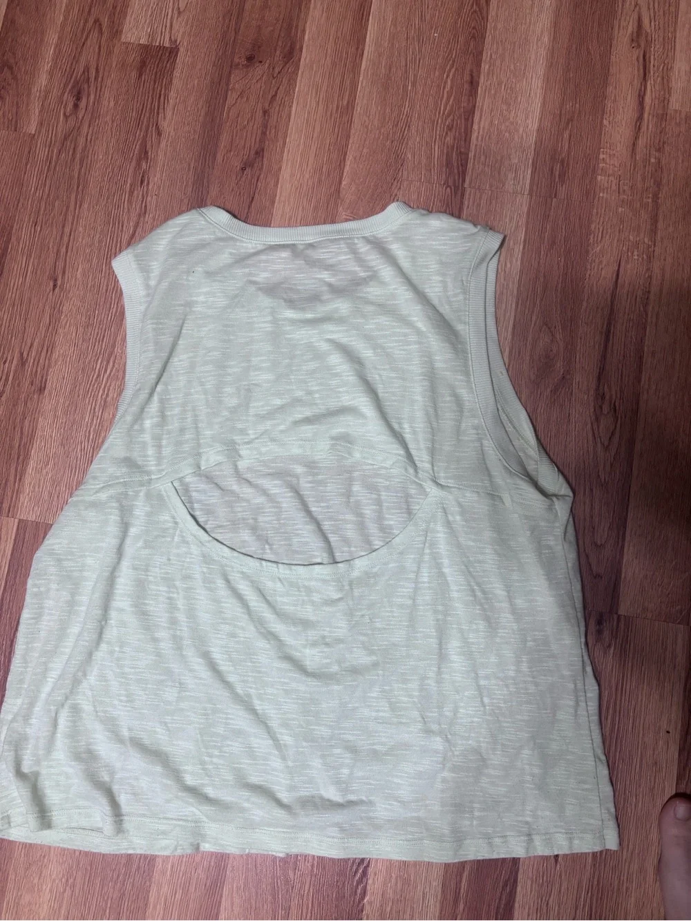 All in Motion Sleeveless  Tank Top - Cream with a cut out back - Picture 3 of 4